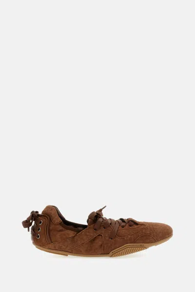 Acne Studios Brown Lace-up Sneakers