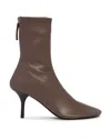 Acne Studios Brown Stretch Leather Ankle Boots In Multi