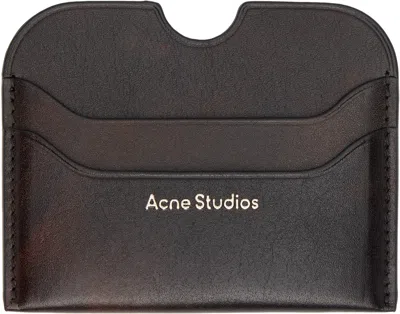 Acne Studios Brown Leather Card Holder