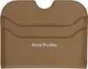 Acne Studios Brown Leather Card Holder In 640 Camel Brown