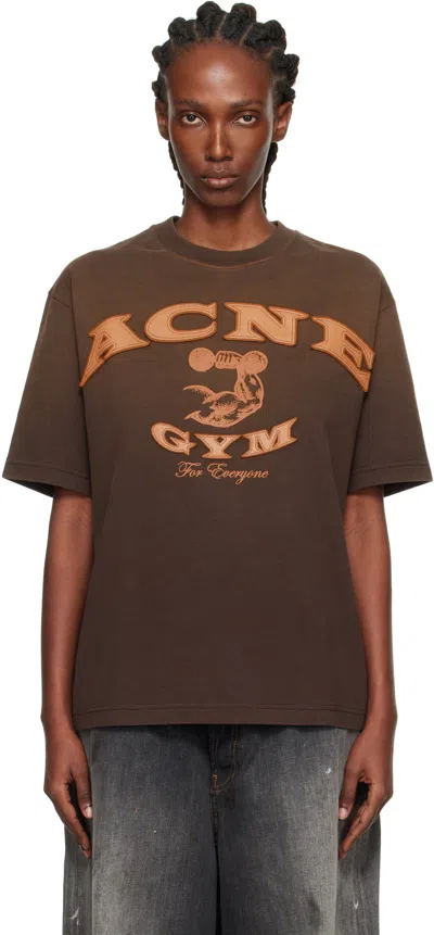 Acne Studios Brown Logo T-shirt