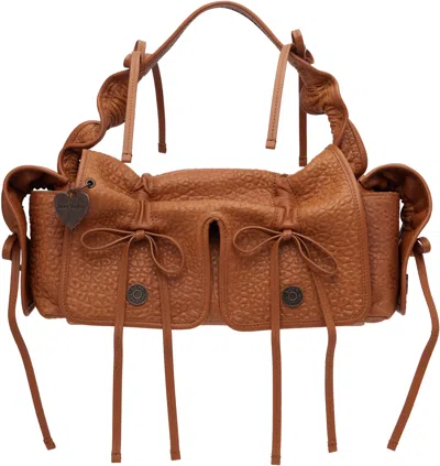 Acne Studios Brown Multipocket Grained Leather Bag