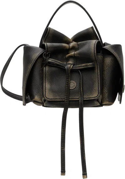 Acne Studios Brown Multipocket Mini Bag In Aip Dark Brown/beige