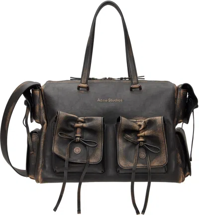 ACNE STUDIOS BROWN MULTIPOCKET TOTE