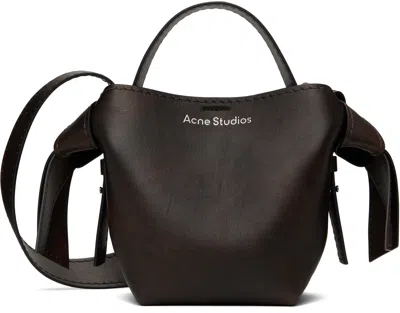 Acne Studios Brown Musubi Mini Shoulder Bag In Adm Dark Brown