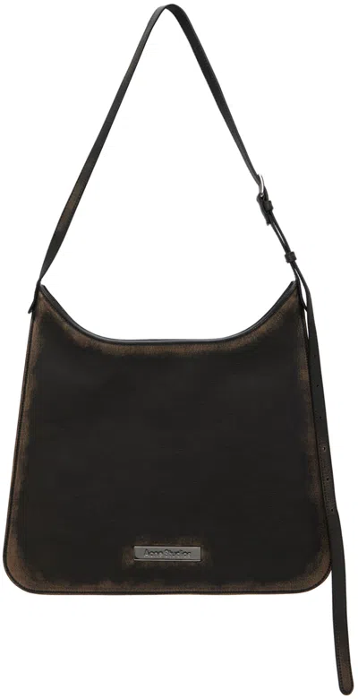 Acne Studios Brown Platt Bag In Aip Dark Brown/beige
