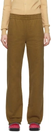 Acne Studios Brown Printed Sweatpants In Dgy Mud Beige
