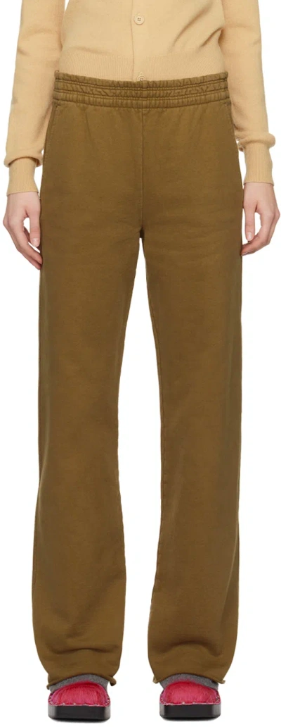 Acne Studios Brown Printed Sweatpants In Dgy Mud Beige