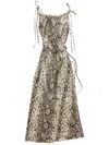 Acne Studios Women Satin Python Print Midi Dress
