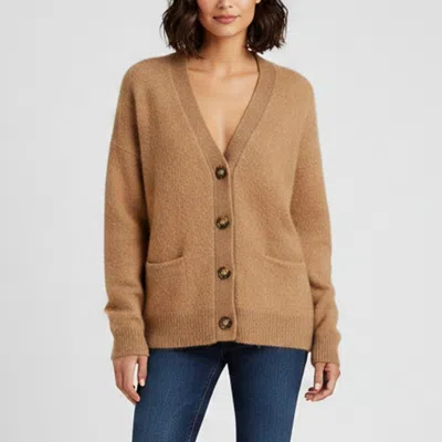Pre-owned Acne Studios Brown Rib Knit Cardigan Xs