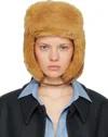 Acne Studios Belmet Shearling Hat In Brown