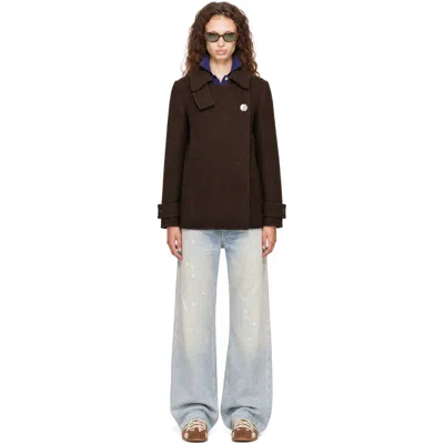Acne Studios Brown Single-breasted Wool Jacket