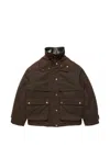 Acne Studios Brown Solid High-neck Jacket In Brown