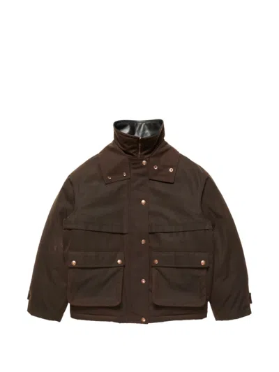 Acne Studios Brown Solid High-neck Jacket