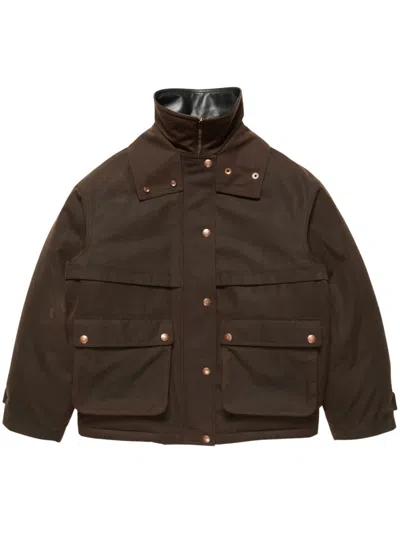 Acne Studios Brown Turtle Neck Jacket
