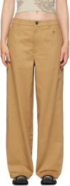 Acne Studios Brown Wide-leg Trousers In 640 Camel Brown