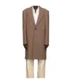 Acne Studios Brown Wool Coat In Brown