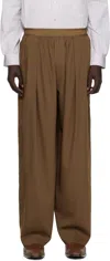 Acne Studios Brown Wool Trousers In Brown