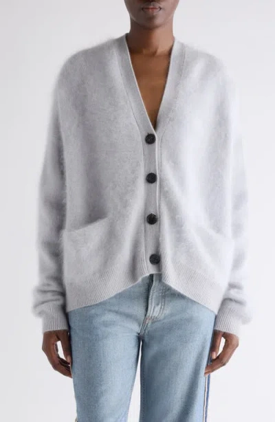 Acne Studios Brushed Cashmere Cardigan In White