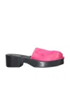 Acne Studios Brushed-effect Leather Mules In Black