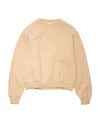 Acne Studios Brushed-fleece Crew-neck Sweatshirt In Nude