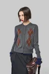 Acne Studios Brushed Knit Cardigan In Grey