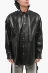 Acne Studios Brushed Leather Overshirt With Flush Pockets