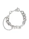 Acne Studios Buckle Chain Bracelet In Silver