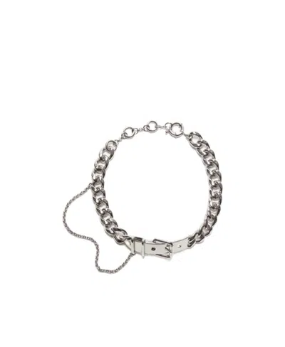 Acne Studios Buckle-detail Choker Necklace In Transparent