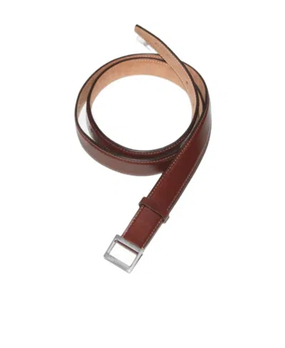 Acne Studios Buckle-fastening Leather Belt In Red