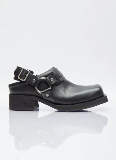 Acne Studios Black Buckle Loafers In 900 Black