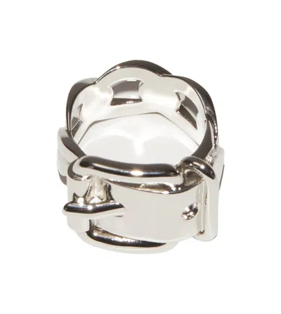 Acne Studios Buckle Ring In Silver
