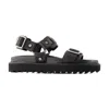 Acne Studios Debossed Leather Platform Sandals