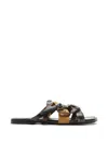 Acne Studios Leather Belts Strap Sandals In Black