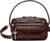 Acne Studios Womens Burgundy Camero Party Croc-effect Leather Shoulder Bag In 479 Burgundy