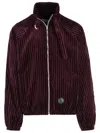 Acne Studios Bomber Jacket With Elastic Cuffs And Front Pockets In Red