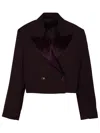 Acne Studios Burgundy Wool Blend Blazer In Bordeaux