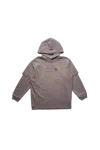 Shop Acne Studios Business Card Layered Hoodie Grey