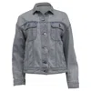 Acne Studios Button-down Jacket In Bluer Cotton Denim In Gray