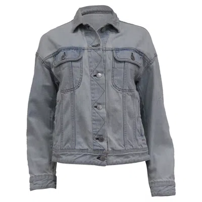 Acne Studios Button-down Jacket In Bluer Cotton Denim In Gray