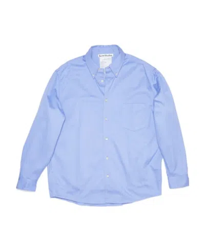 Acne Studios Button-down Shirt Jacket In Blue