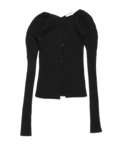 Acne Studios Cotton Cardigan In Black