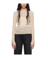 Acne Studios Button Shoulder Sweater In Nude