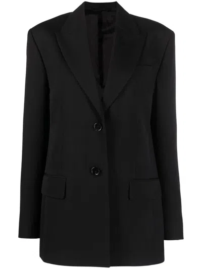 Acne Studios Button-up Blazer In Black