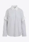 Acne Studios Button-up Layered Shirt In Green