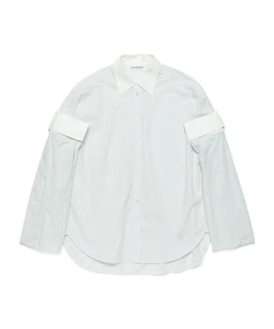Acne Studios Button-up Layered Shirt In White