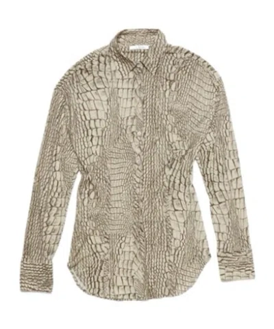 Acne Studios Button-up Printed Shirt In Neutral