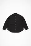 Acne Studios Black Patch Pocket Shirt In 900 Black