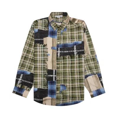 Pre-owned Acne Studios Button Up Shirt 'green/multicolor' | Men's Size 52