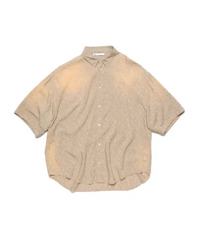 Acne Studios Button-up Shirt Monogram In Nude